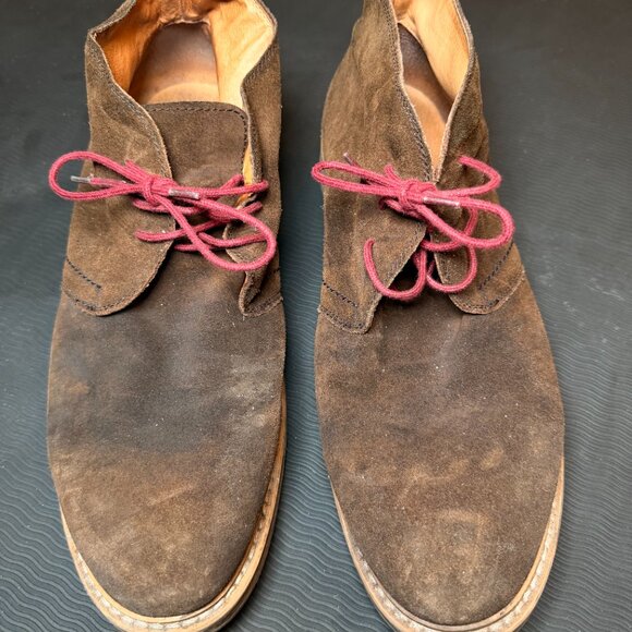 1901 Men's Brown Suede Chukka Boots Red Laces US 14M - Picture 5 of 5